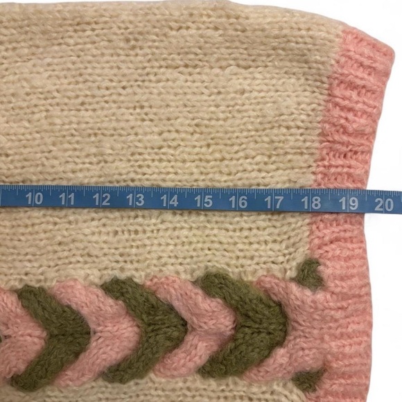 VTG 1960s Sportica Womens L Sweater Mohair Wool Hand-Knit Italy Retro Chunky Mod - Picture 10 of 10